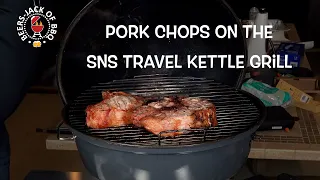 Pork Chops on the Slow ‘N Sear Travel Kettle Grill! Grillaholics SPG with Butter!