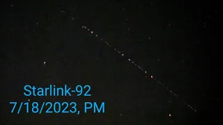 SpaceX Starlink satellites sneaking across the evening sky on 7/18/2023 near Phoenix