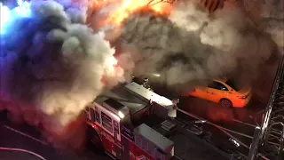 ( READ DESCRIPTION CAREFULLY ) -  FDNY MEMBERS EXPERIENCE MAJOR BACKDRAFT DURING A 5TH ALARM FIRE.