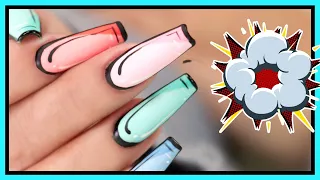 Suzie Tries the TIKTOK Trend - Comic Book Nails 💥 Pow Bam 💨