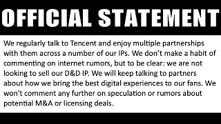 WotC Tencent Official Statement | Nerd Immersion