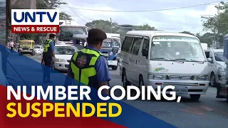 MMDA, sinuspinde ang number coding scheme ngayong Lunes