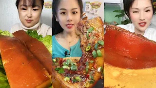 ASMR | Chinese People Eat Braised Pork Belly Chinese Mukbang #014 | Eating Pop