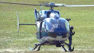 Eurocopter EC145 | Gendarmerie F-MJBU | Landing at Nancy Essey Airport | Police Helicopter | GIGN
