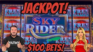 $100 BET SKY RIDER AWESOME HANDPAY!