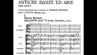 O. Respighi - Ancient Airs and Dances, Suite No. 1 [SCORE VIDEO]