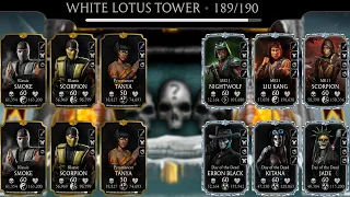 Match 189 & 190 White Lotus Fatal Tower Using Gold Team | MK Mobile