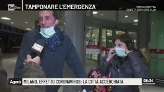 Milano, effetto coronavirus: la città accerchiata - Agorà 24/02/2020