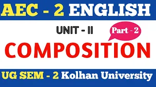 English Composition Part-2 Kolhan University UG Sem-2 @examdih