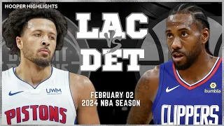 LA Clippers vs Detroit Pistons Full Game Highlights | Feb 2 | 2024 NBA Season