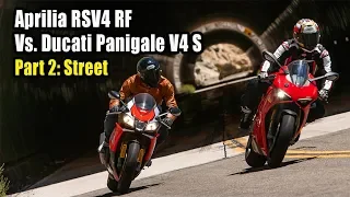 2018 Aprilia RSV4 RF Vs. Ducati Panigale V4 S – Part 2: Street