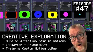 Creative Exploration - 6 Color Attention Mask Animations + Training Custom Motion LoRAs