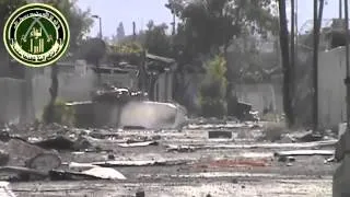 Syrian Tank Hits FSA Camera Crew While Filming