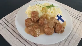 How to make Finnish Meatballs and Mashed Potatoes - recipe for Lihapullat & perunamuusi