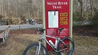 Mountain Biking - Neuse River Trail - New ActionPro Camera - Jan 13, 2013