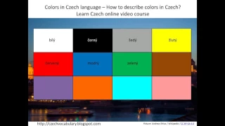 Colors in Czech language