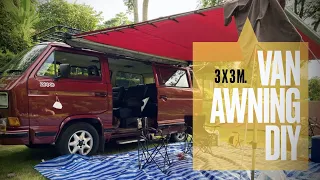 Van car awning diy สร้างกันสาดข้างรถยนต์