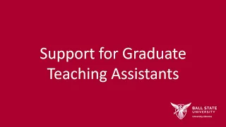 Support for Graduate Teaching Assistants