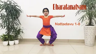 Nattadavu 1-8||Nattadavu||Bharatanatyam||Bharatanatyam Adavu||Nattu Adavu||Naattadavu||