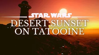 Star Wars 4K Ambience | Desert Sunset on Tatooine | Sleep, Study, Ambient Noise | No Music [8 Hrs.]