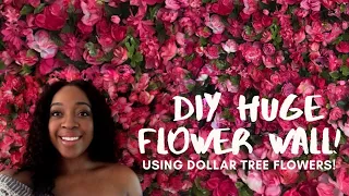 Huge Dollar Tree Flower Wall DIY