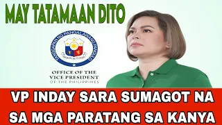 JUST IN: VP INDAY SARA.. SUMAGOT NA SA MGA ISSUE