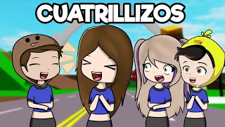 24 HORAS SIENDO CUATRILLIZOS CON EL TEAM ANORMAL EN BROOKHAVEN ROBLOX !!