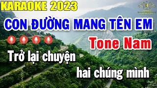 Con Đường Mang Tên Em Karaoke Tone Nam Nhạc Sống | Trọng Hiếu