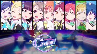 Aqours - KU-RU-KU-RU Cruller! (Color Coded, Kanji, Romaji, Eng)