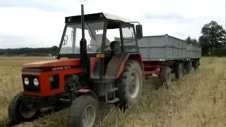 Zetor 7211 Engine Sound wyjazd z pola z rzepakiem