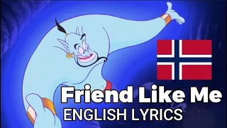 Aladdin  - Friend Like Me [Norwegian] HD - English Lyrics/Translation