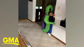 Boy wears extraterrestrial abduction costume, and gives convincing performance l GMA