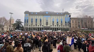 არა რუსულ კანონს | აქცია პარლამენტთან - მთავარი 9 საათზე