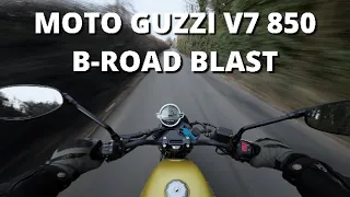 Winter ride through Surrey's country roads | Moto Guzzi V7 850 | Motorcycle POV | RAW Sound