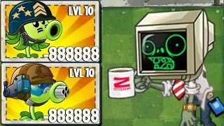 PvZ 2 Challenge - 1000 Plants Vs 50 ComputerHead New Hire Zombie LEVEL 20