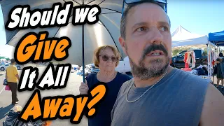 Should We Give It All Away? Flea market selling, storage locker clean outs, and making some money!