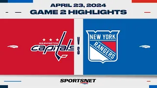 NHL Game 2 Highlights | Capitals vs. Rangers - April 23, 2024