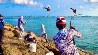 This Only Happens ONCE A YEAR! Jetty Fishing!