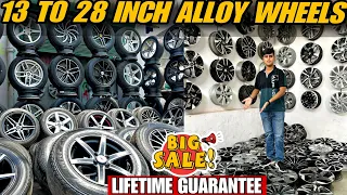 CHEAPEST ALLOY WHEELS in DELHI‼️• { मात्र ₹8000 } with WARRANTY✅ •Mayapuri ALLOY WHEEL Market •