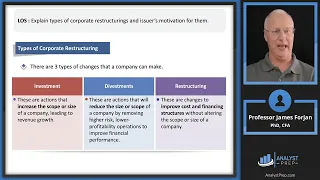 Corporate Restructuring (2024 Level II CFA® Exam – Corporate Issuers  – Module 4)