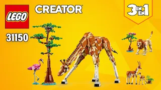 LEGO® Creator 3in1 Wild Safari Animals (31150)[780 pcs] Building Instructions @TopBrickBuilder