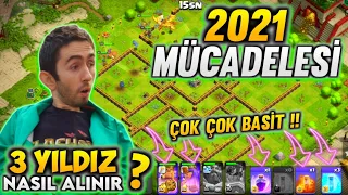 2021 MÜCADELESİ EN KOLAY 3 YILDIZ NASIL ALINIR? - ( 5 BÜYÜ ARTTI ) - CLASH OF CLANS