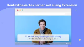 eLang Extension | Lernen Sie Englisch mit Netflix, YouTube, Coursera | English - German