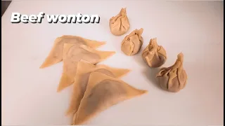 how to ground beef wonton so easy