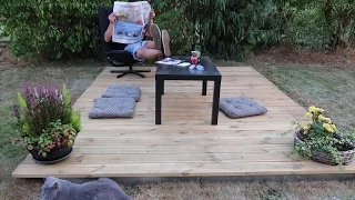 POSER UNE TERRASSE BOIS EN 2 MINUTES / idéal jardin privatif, camping, mobil home, camping car...