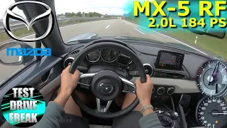 2021 Mazda MX-5 RF Ad ́vantage Design SKYACTIV-G 2.0 i-Eloop 184 PS TOP SPEED AUTOBAHN DRIVE POV