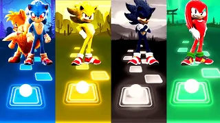 Sonic Amy Exe vs Super Sonic vs Dark Sonic vs Knuckles | Tiles Hop EDM Rush