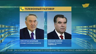 Глава государства провел телефонный разговор с Президентом Таджикистана Эмомали Рахмоном