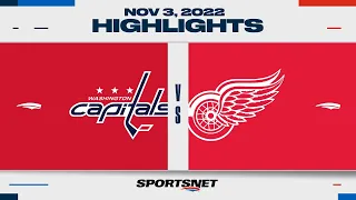 NHL Highlights | Capitals vs. Red Wings - November 3, 2022