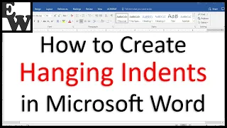 How to Create Hanging Indents in Microsoft Word